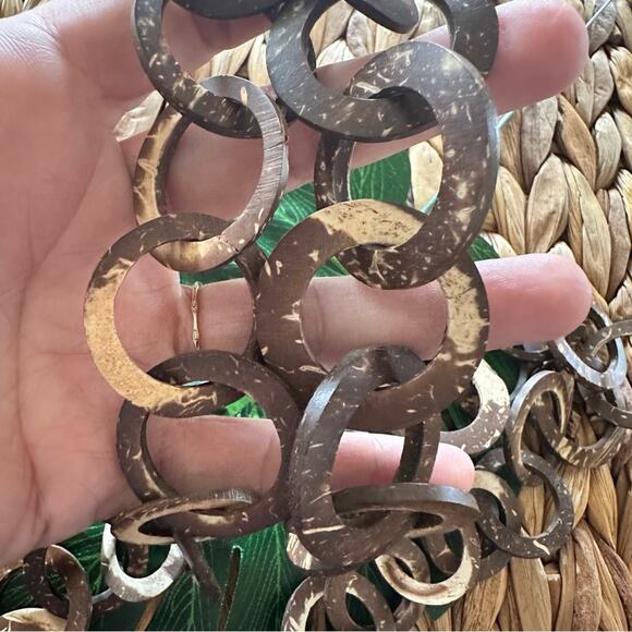 BOGO FREE Coconut shell circle boho necklace - Picture 4 of 5